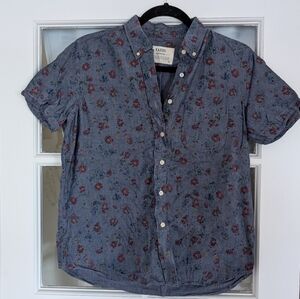 Kardo X Wildfang Chambray Floral Button Up W Med